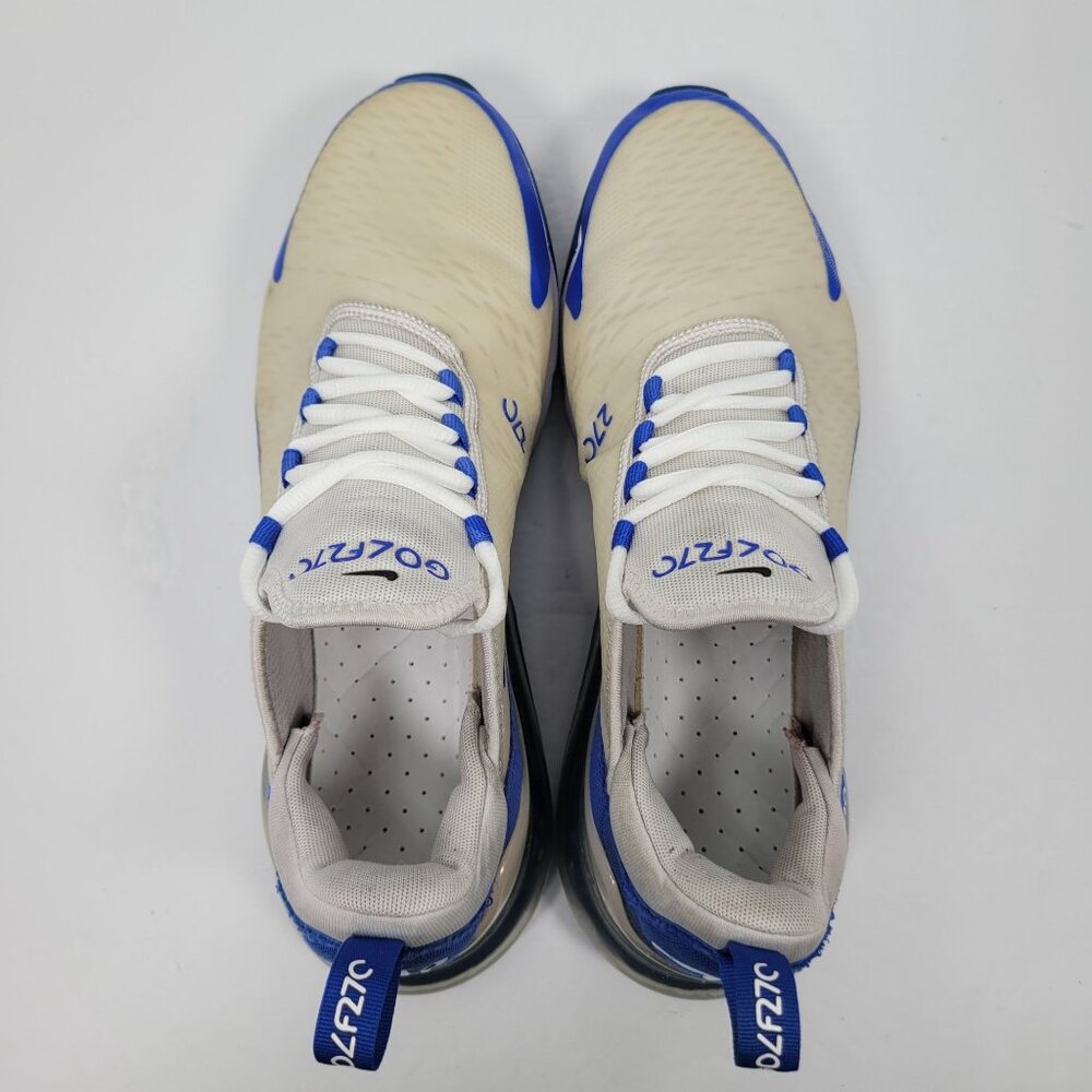 Nike Air Max 270 Men's White Blue Golf Shoes CK6483-106 US Size 11.5 - Picture 5 of 8